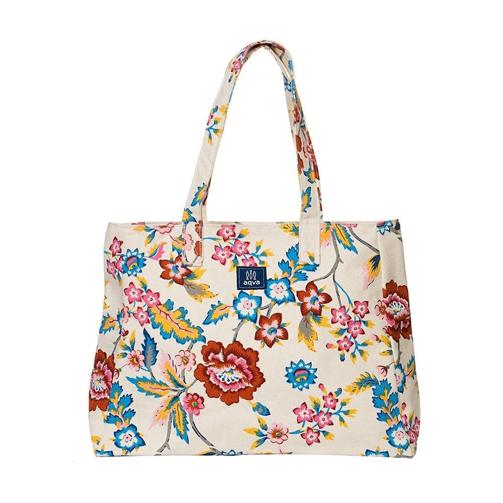 Cotton Canvas Shoulder Bag/Tote Bag For Women, Printed Multipurpose Handbag With